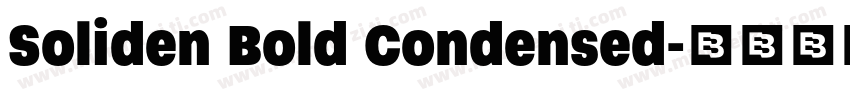 Soliden Bold Condensed字体转换